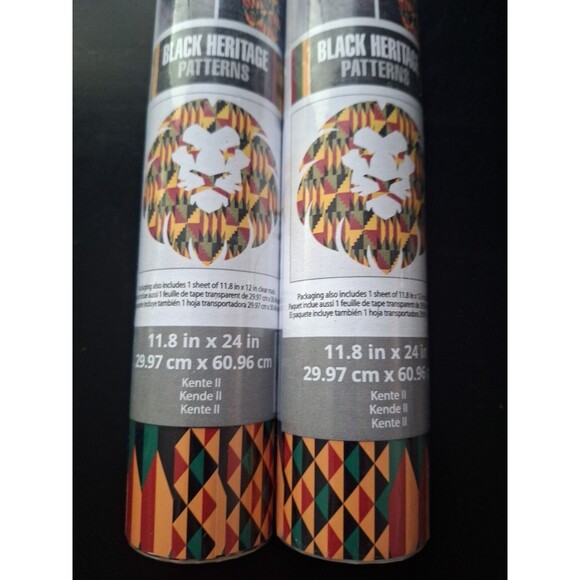 2 Siser Easypatterns HTV Heat Transfer Vinyl Kente  Black Heritage Patterns NEW - Picture 1 of 5